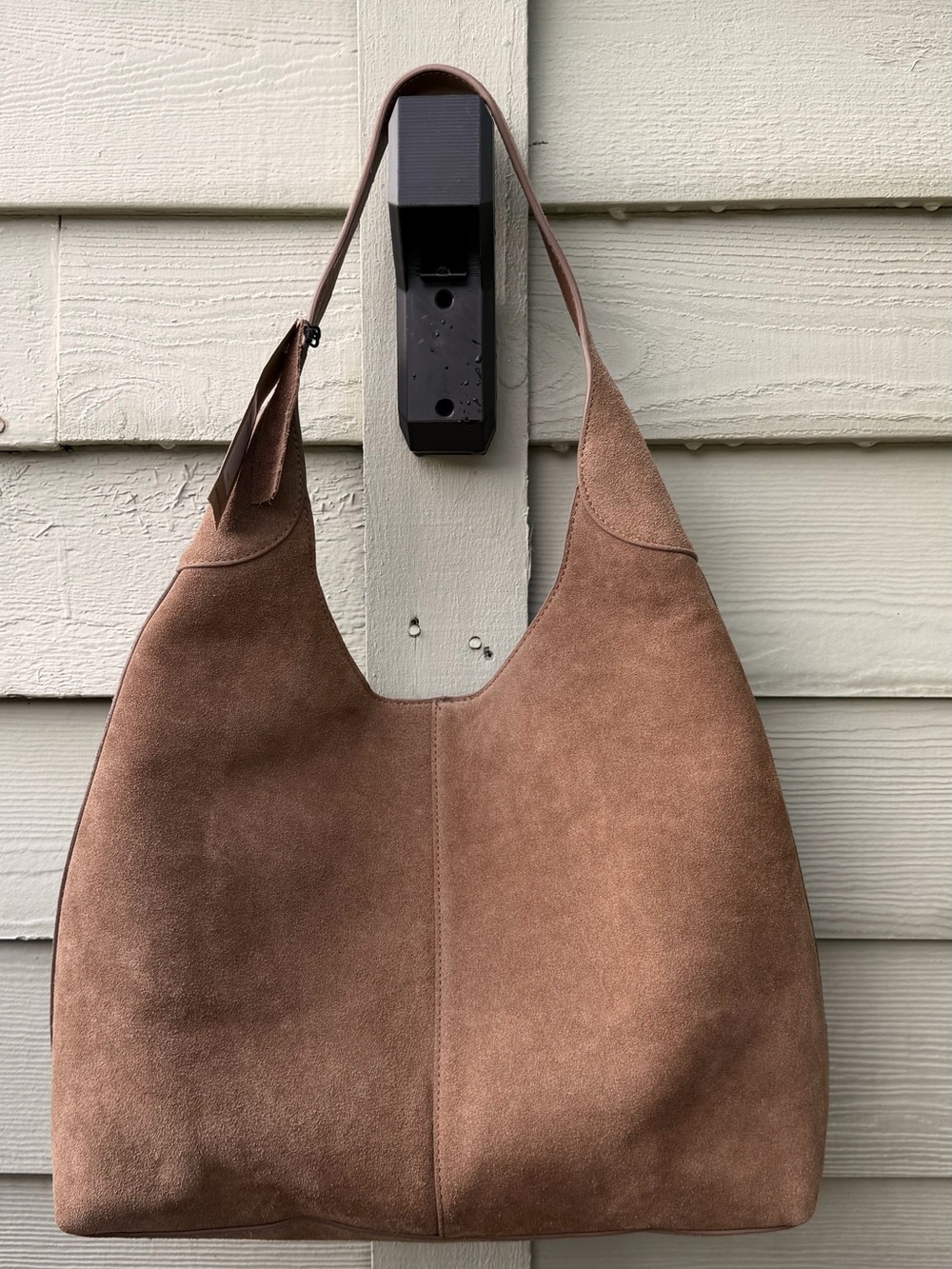 Suede Hobo Tote Bag in Brown - Classic Everyday Carry